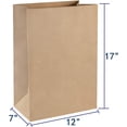 thumbnail image 2 of 25 Pcs Heavy Duty Kraft Paper Bags, 12x7x17 Inch Brown Grocery Sacks, Recyclable Durable Paper Bags for Food Delivery, Retail, Gift Wrapping and Storage, 2 of 6