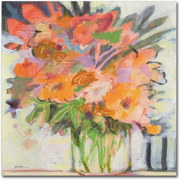 Trademark Fine Art "Orange Bouquet" Canvas Art by Sheila Golden
