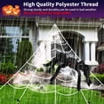 thumbnail image 5 of Innens 23*18ft Halloween Decorations Giant Spider Web with 35" Spider Huge Spider Stretch Cobwebs for Halloween Decor Yard Lawn Party Outdoor Indoor (Orange, 2Pcs), 5 of 16