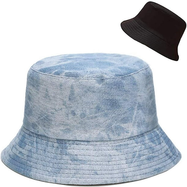 XYIYI Lindo sombrero de cubo para playa, sombreros de pescador para mujer, reversible de doble cara