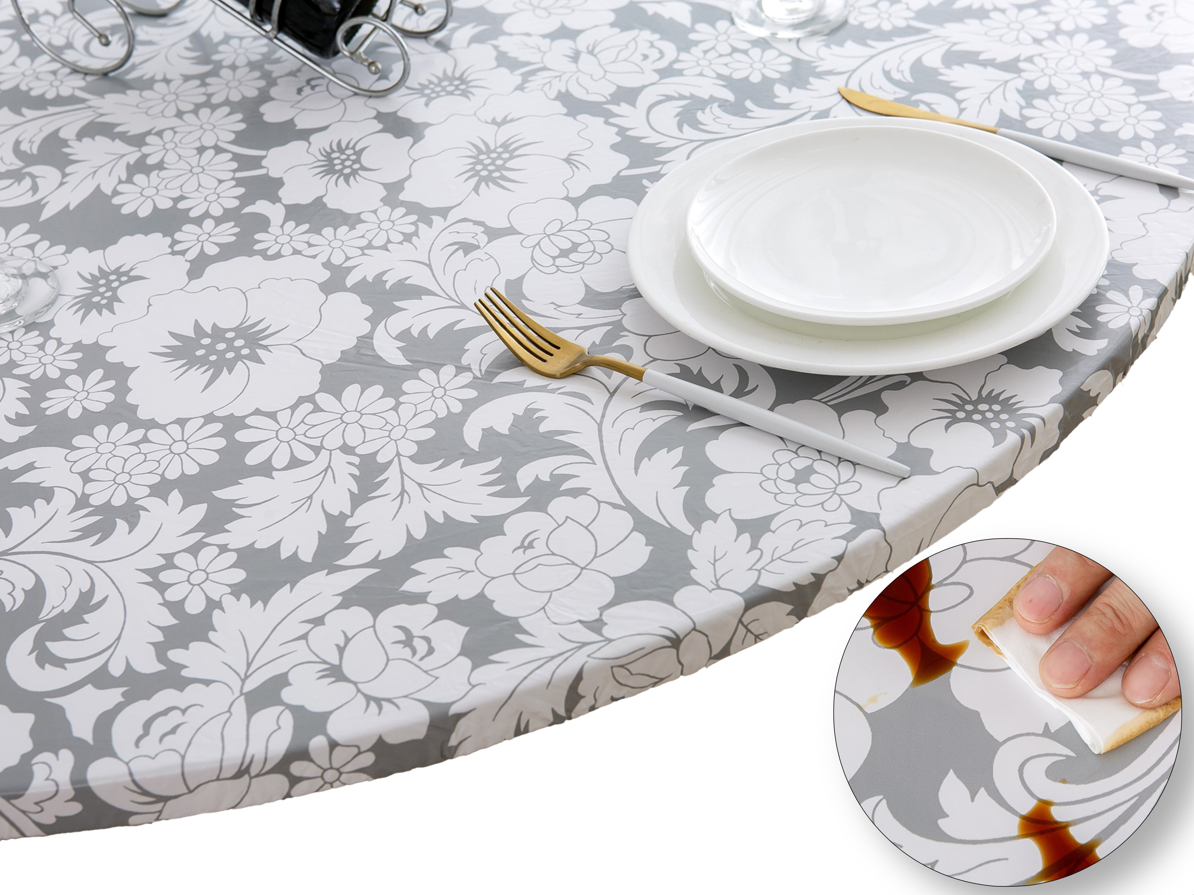 fitted vinyl tablecloth