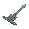 thumbnail image 3 of Renovators Supply Strap Hinge 9" Black Wrought Iron Spear Tip Flush Mount Heavy Duty Strap Gate and Door Hinges w/Hardware Pack of 6, 3 of 9