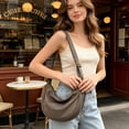 thumbnail image 4 of Women's Versatile High-End Soft Leather Dumpling Bag Shoulder Bag Crossbody Bag For Student Class Use, 4 of 6
