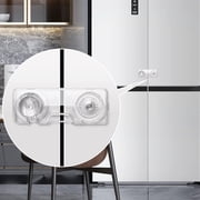 EUDEMON 2 Pack Childproof Refrigerator Lock, Baby Safety French Fridge Door Lock, Freezer Lock, Invisible Cabinet Cupboard Lock for Toddlers, Easy to Install, no Tools Need or Drill(Clear)