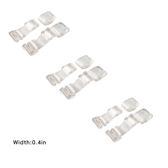 TELOLY 3 Pairs Clear Bra Strap Holders, Invisible Plastic Clips for Seamless Wear, Anti-Slip Converters for Low Back Dresses