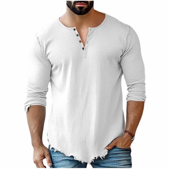LIaqionyy Shirts for Mens V Neck Casual Long Sleeve Tops Breathable Fashion Summer Vacation Shirt Clothes
