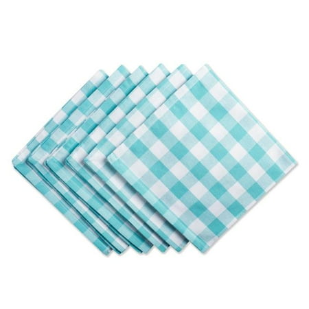 

Aqua & White Checkers Napkin - Set of 6