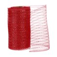 thumbnail image 1 of Unique Bargains 1pcs Decorative Mesh, 5.9in x 10 Yard Mesh Ribbon Roll Foil Metallic for Christmas Tree Decoration, Red, 1 of 6