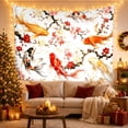 thumbnail image 3 of Koi Fish and Cherry Blossoms Floating in Watercolor Swirls, Serene Japanese Inspired for Nature Lovers, Asian Art Decor, Housewarming Gift, Tapestry Wall Hanging for Bedroom and Living Room, 3 of 7