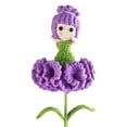thumbnail image 1 of Clearance! Crochet Kit Crochet Carnation Fairy Crochet Doll Kit for Beginners with Video Tutorials Crochet Kit Crochet Yarn and Hook Set for Beginners Knitting Kit for DIY Knitting DIY,Purple, 1 of 4