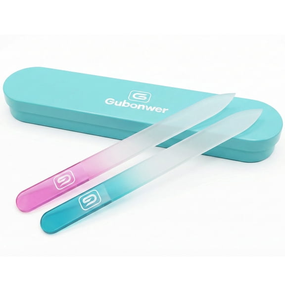 Gubonwer Nail File Made of High-Quality Glass for Natural Nail Care and Polishing Glass File for Nails of Nail Files Natural Nails - Nail Files Set Including Glass Nail Files for Natural Nails and