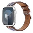 thumbnail image 3 of Watch Strap For Apple Watch Series 10 42mm 9 8 7 41mm SE 6 5 4 40mm 3 2 1 38mm Grid Leather Wool Wat, 3 of 4