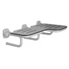 Ponte Giulio G25JDL29W1 Contractor Series Left Double Folding Shower Seat with Phenolic Top - White