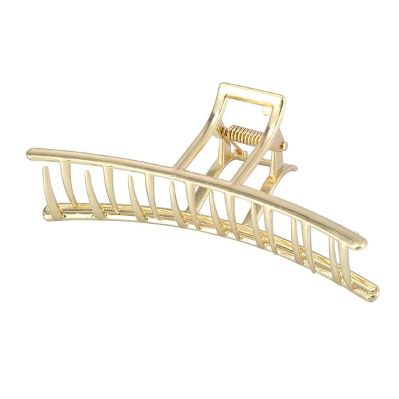 Unique Bargains 4.5 Inch Large Metal Hair Claw Clips Arc Shaped Line Claw for Women Beauty