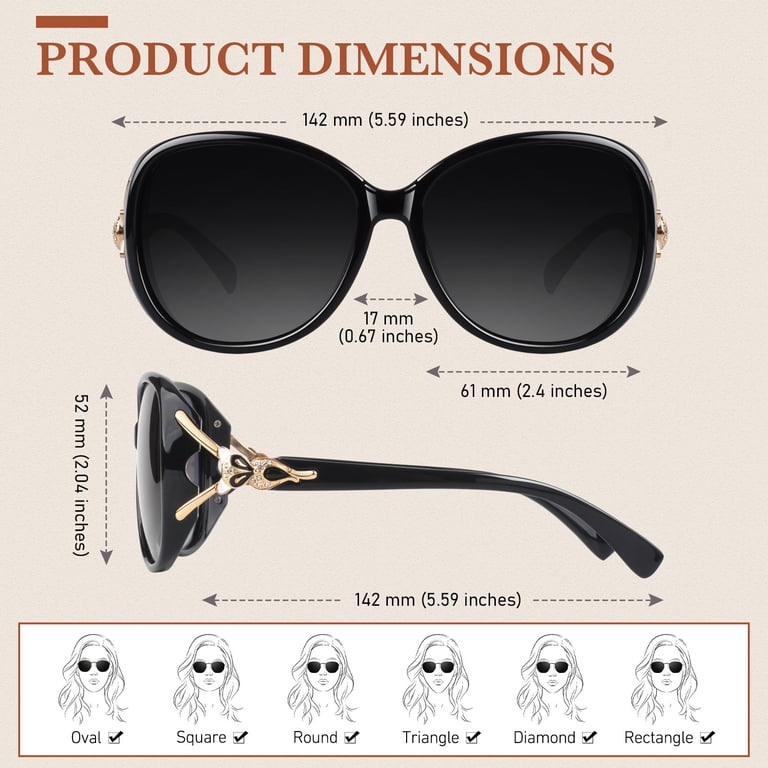 Sunier Retro Oversized Butterfly Polarized Sunglasses  display picture 1