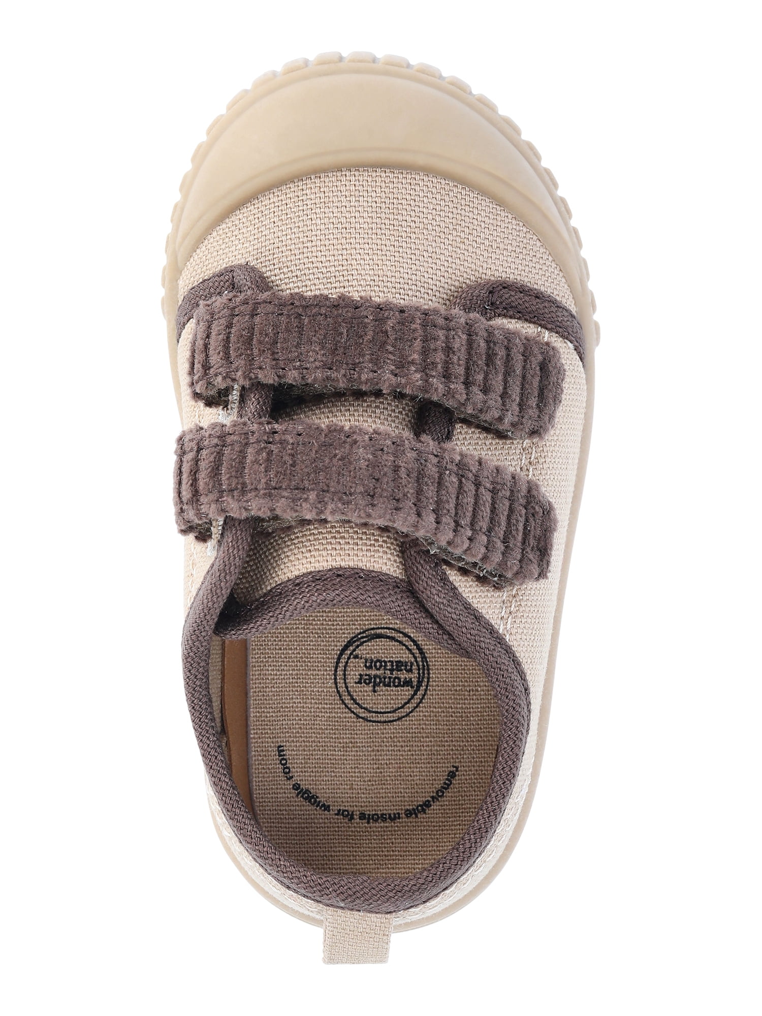 Wonder Nation Baby and Toddler Kids Two Strap Bump Toe Sneakers