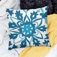 thumbnail image 2 of BANET Embroidered Decorative Throw Pillow Cover , Cozy Warm Knit Pattern Durable Fall Winter Cushion Case for Sofa Couch Living Room Gifts (Solid Teal) 22x22in, 2 of 5