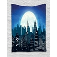 thumbnail image 1 of City Tapestry, Silhouette Cityscape Under Night Sky with Full Moon Urban Architecture Modern Capital, Wall Hanging for Bedroom Living Room Dorm Decor, 40W X 60L Inches, Multicolor, by Ambesonne, 1 of 2