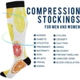 thumbnail image 4 of FREEAMG Lemon Compression Socks for Women Men, Circulation Knee High Stockings for Running Cycling Medical, 1Pair, 4 of 7