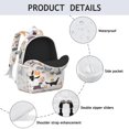 thumbnail image 4 of Cartoon Dog and Flower Backpack for School,Cute School Bag,Schoolbag with Adjustable Shoulder Straps & Padded Back,15"x11.42"x5.5", 4 of 6