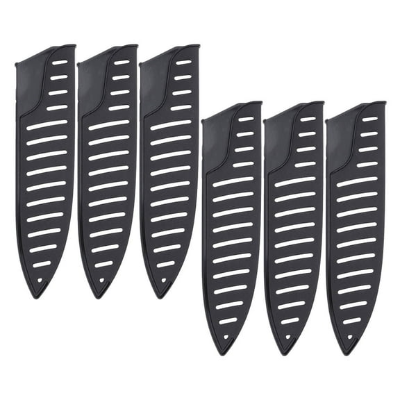 ONAPARTER 6 Pcs Knife Case Chefs Cutter Protector Knives Sleeve Plastic Guard Accessories （Black）