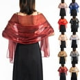 thumbnail image 6 of Exquisite Fine Organza Sheer Shawl Wrap Weddings Evening Party Shawl Scarf, 6 of 11