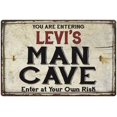 thumbnail image 1 of LEVI'S Man Cave Sign Rustic Garage Decor Gift 8x12 Metal 208120035419, 1 of 1