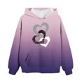 thumbnail image 2 of Girls Hoodies 2-14 Years Lover Heart Hooded Pullover with Pocket Big Kids Oversized Sweatshirts Tie Dye s Tops Fall Winter Clothes for Teen Girl Casual Loose Hoodie, 2 of 3