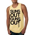 thumbnail image 2 of Mens Suns Out Guns Out Tank Funny Workout Tanks Hilarious Gym Shirt (Yellow) - S, 2 of 4
