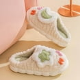 thumbnail image 2 of Oyedens Fuzzy Slippers for Women Cozy Furry Star Moon House Slippers for Woman Memory Foam Bedroom Slippers, 2 of 5