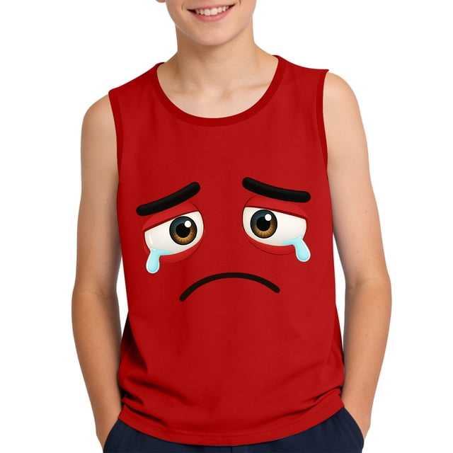 Camisola de Niños Pequeños 3-15 Años sin Mangas Tela Suave Impresión Gradiente para el Uso Casual Y Ocasiones Especiales