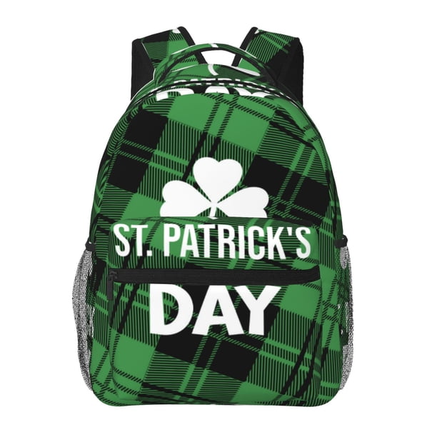 Fotbe St Patrick's day Mochila Casual con Estampado para Escuela, Viajes y Actividades al Aire Libre - Duradera, Ligera y Cómoda