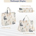 thumbnail image 6 of FORMRS Womens Corduroy Tote Bag Crossbody Shoulder Handbag with Pocket, Adorable Bunnies, 6 of 7