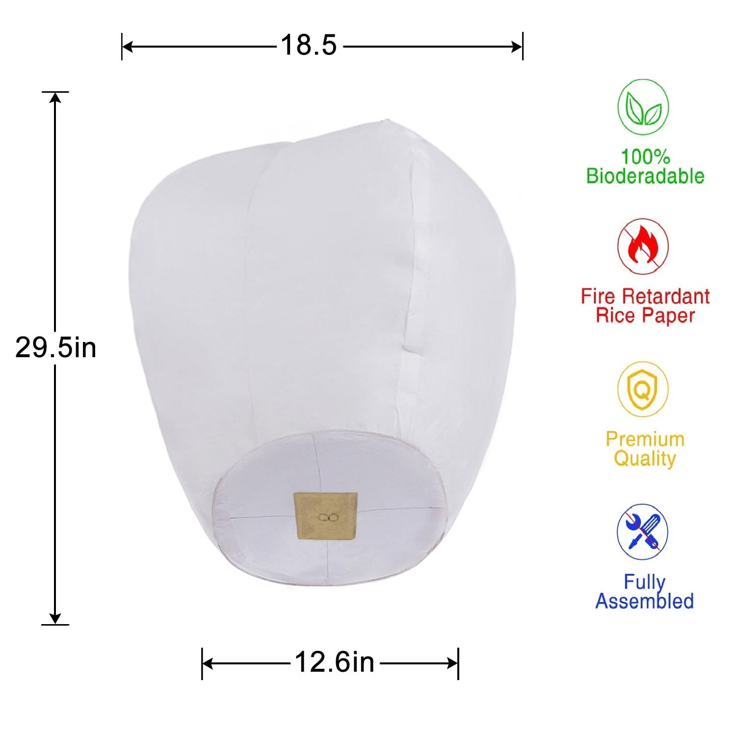 Chinese Paper Lanterns,30 Pack Chinese Lanterns, Paper Lanterns for Weddings, Birthday Party, New Years, Festival(White)