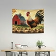 thumbnail image 2 of Creowell Rooster Farm Scene Tapestry Wall Hanging Home Decor 40x30in, 2 of 6