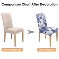 thumbnail image 7 of Set of 4 Artistic Wildflower Dining Chair Covers Bright Autumn Leaves and Blossom Print Washable Polyester Stretch Slipcovers Removable Protector for Farmhouse Decor, 7 of 7