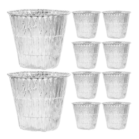 KAKOWELY Disposable Tin Foil Pans For Outdoor Grills And Smokers 10Pack