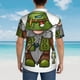 thumbnail image 4 of Balery Fishing Gnome Camisas hawaianas de manga corta para hombre, camisas playeras de corte holgado, camisas de vacaciones con botones,Large, 4 of 7