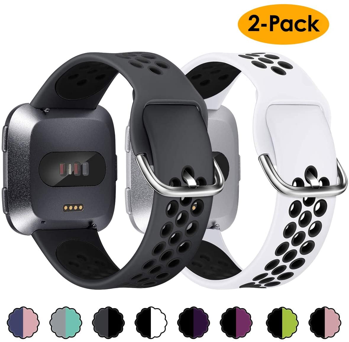 XIMU 2-Pack Sport Bands Compatible with Fitbit Versa 2 / Versa/Versa ...