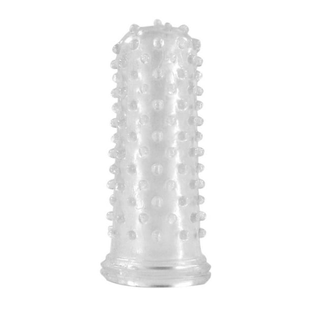 Famle Finger Crystal Sleeve Extender Collares Dispositivo de retardo Ampliar juguete