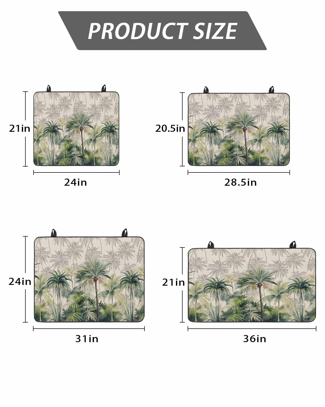 Stove Top Covers for Electric Stove, Summer Tropical Leaves Glass Stovetop Cover Protector, Green Palm Trees Botanical Induction Cooktop Protector Oven Mat for Kitchen Countertop 24"x21"