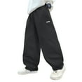 thumbnail image 2 of Boys' Pants Boys Baggy Jeans Boys Summer Casual Cargo Pants Loose Fit Activewear Sweatpants for Sports Outdoor Play Comfortable Kids Trousers 4-12 Years, 2 of 5