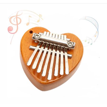 8 Key Mini Kalimba High Quality Exquisite Finger Thumb Piano Marimba Musical Good Accessory Pendant Gift Heart