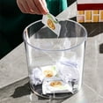 thumbnail image 4 of Qholemyo Clear Plastic Small Desktop Trash Can Countertop Trash Can For Office Dresser Indoor Bathroom Trash Can Office Waste Bin, 4 of 7