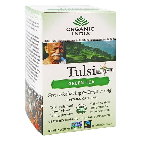 Organic India - Tulsi Tea Green Tea - 18 Tea Bags