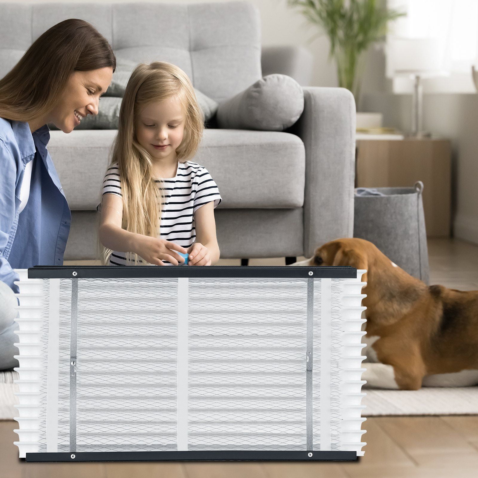 16x28x4 MERV 11 Air Filters 2-Pack - Electrostatic Pleated HVAC Furnace Filters for Home AC & Heating Systems - Allergen & Dust Reduction