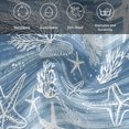 thumbnail image 6 of Haze Blue Coastal Cloth Napkins, Summer Beach Nautical Starfish Coral Vintage Washable and Reusable Dinner Napkins Set of 2, Table Napkin for Kitchen Party Birthday Wedding Hotel Housewarming 20"x20", 6 of 9