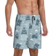 thumbnail image 2 of Kdxio Cute Hippopotamus Print Mens Sleep Shorts Bottoms Soft Comfy Pajama Wear Pants with Drawstring Pockets, 2 of 7