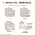 thumbnail image 4 of Evolur Aurora Full-Size Bed Conversion Wooden Rails, Blush Pink, 4 of 6