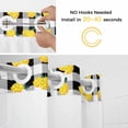 thumbnail image 5 of Summer Fruit Lemon No Hook Shower Curtain with Snap in Liner Sweet Summer Black White Plaid Waterproof Bathroom Shower Curtain with See Through Top Window for Bathtub 72" x 84", 5 of 9